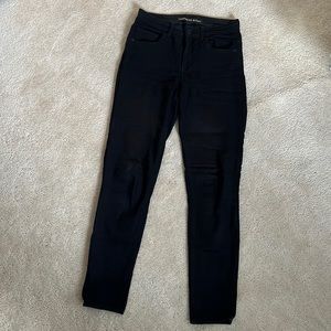 Express high rise ankle jegging - pitch black (size 0)